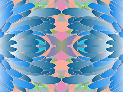 blue and pink flower painting thumbnail