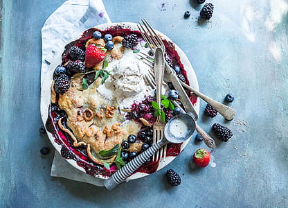 baked pizza on white plate thumbnail