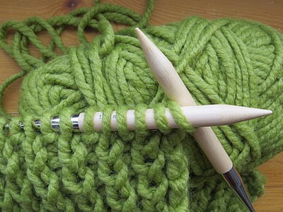 closeup photography of green yarn thumbnail