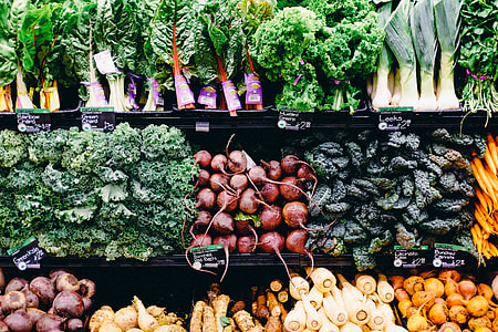 Greens and vegetables in store thumbnail
