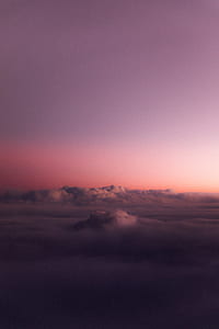 birds eye view photography of cloudy sky thumbnail