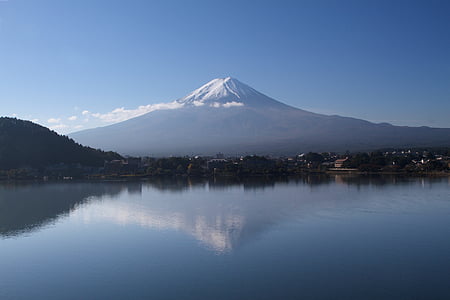 snow cap mountain over body of water during daytimer thumbnail