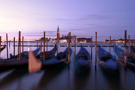 Gondola Boats in Venice Italy thumbnail
