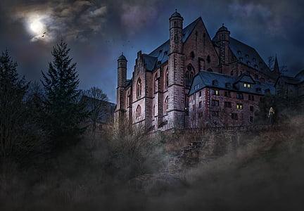 gray concrete wall mansion illustration thumbnail