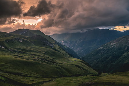 green mountain under gray clouds thumbnail