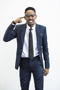 man wearing gray suit thumbnail