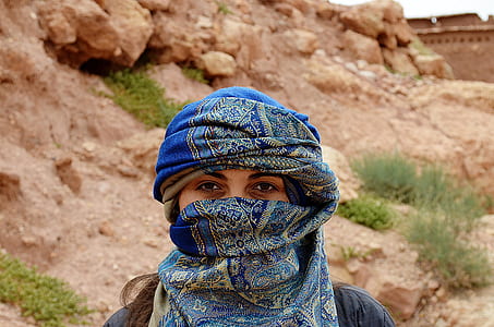woman in blue hijab headscarf thumbnail