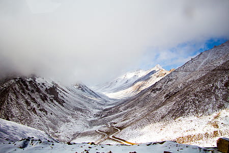 cold, snow, landscape, mountains thumbnail