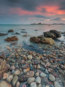 sea, dawn, landscape, nature thumbnail