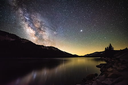 mountain range with view of cosmos thumbnail