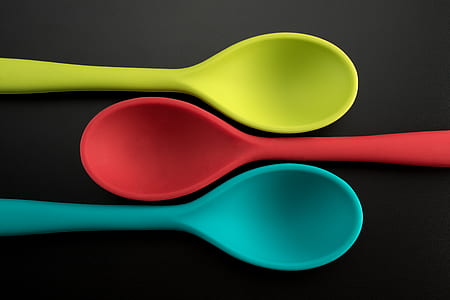 yellow, red, and teal plastic spoons thumbnail
