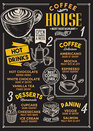 coffee drink menu design vector 01 eps file