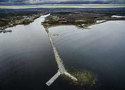 aerial photo of body of water thumbnail
