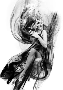 man and woman dancing illustration thumbnail
