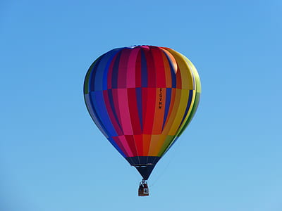 Blue Orange and Yellow Hot Hair Balloon thumbnail
