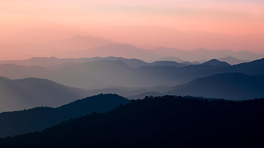 silhouette photo of hills thumbnail