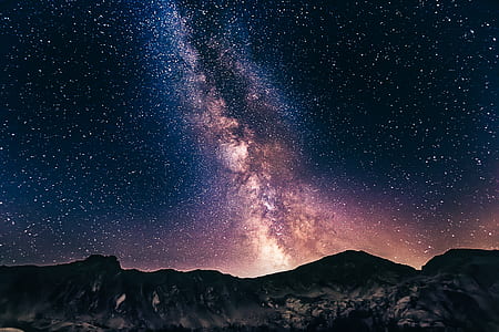 mountains under starry nights thumbnail