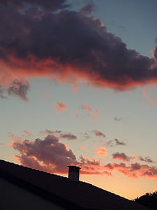 silhouette photo of house with chimney thumbnail