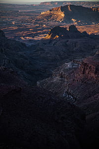 bird's eye photography of rock mountains thumbnail