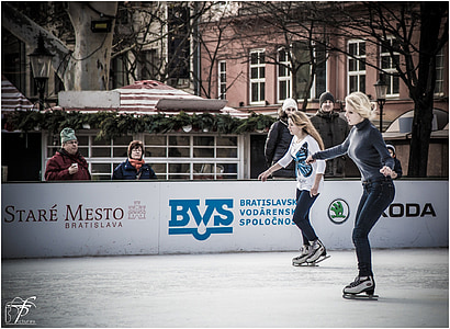 group of person ice skating outdoors thumbnail