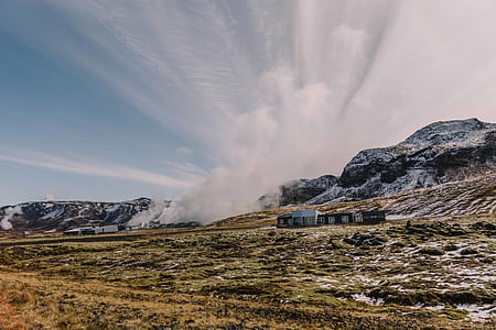 snow, mountains, clouds, cloudy thumbnail