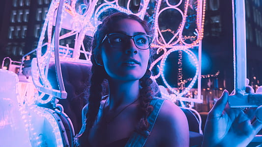 woman wearing blue dungarees inside carriage thumbnail