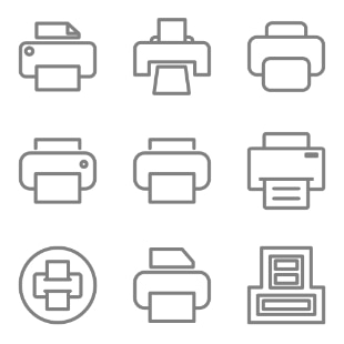 Printer svg vector icon sets