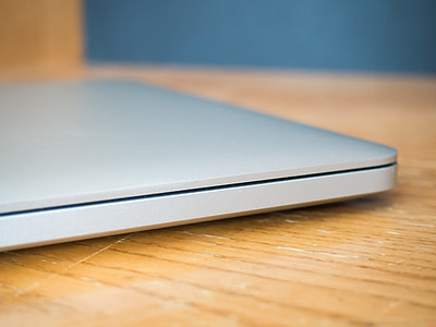 Closed, Laptop, Wooden, Desk, computer, metal thumbnail