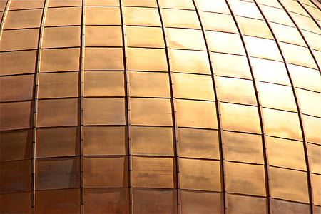 bronze, squares, pattern, texture, architecture, backgrounds thumbnail