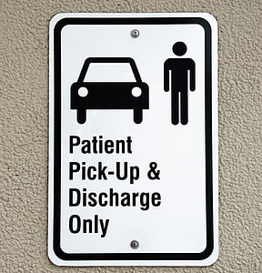 Patient pickup and discharge only signage thumbnail