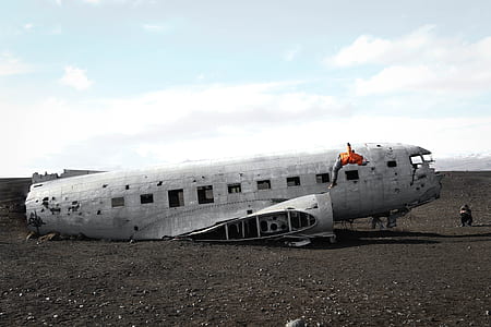 man jumping on broken plane thumbnail