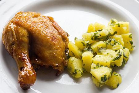 roasted chicken on plate thumbnail