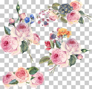 Flower Floral design , Hand-painted flowers , pink flowers illustration PNG clipart