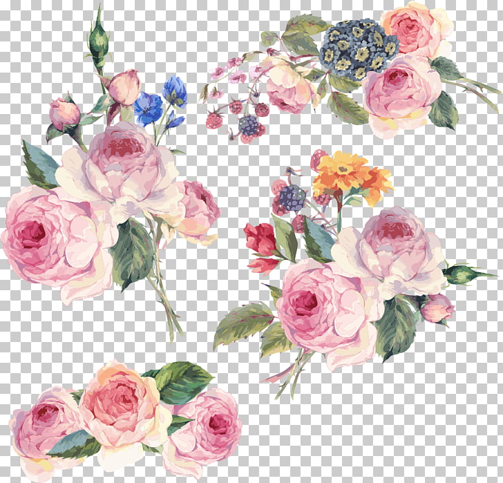 Flower Floral design , Hand-painted flowers , pink flowers illustration PNG clipart