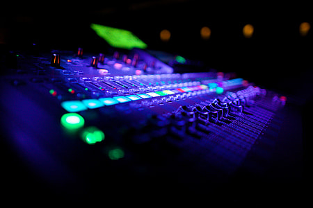 Closeup shot of audio music mixing equipment thumbnail