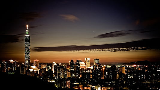 city skyline at night thumbnail