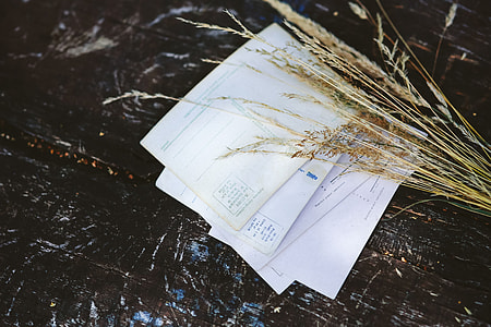 Old postcards with wheat thumbnail