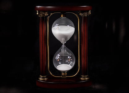photo of brown and clear hourglass thumbnail