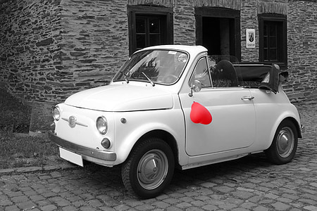 grayscale photo of convertible coupe thumbnail