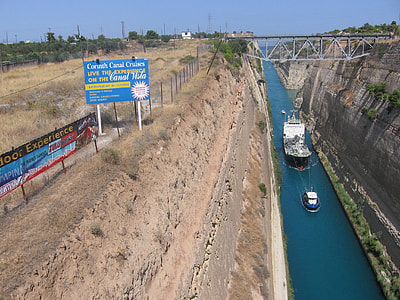 Corinth Canal The Ship Passage, Tight thumbnail