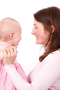 photo of mother and child wearing pink sweatshirt and dress thumbnail