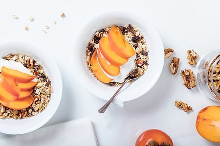 cereals in white ceramic bowl thumbnail