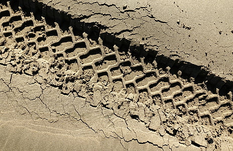 tire track on sand thumbnail