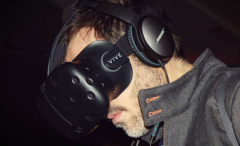 black Vive VR headset thumbnail