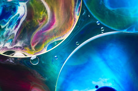 abstract, water, oil, ink, macro, macro photography thumbnail