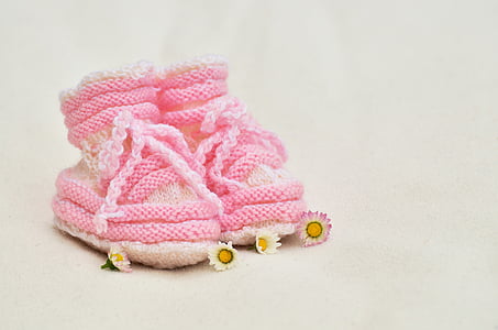 toddler's pair of pink bootees thumbnail
