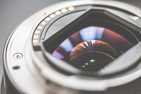 Exposed Zoom Camera Lens Electronics Rear Side Close Up thumbnail
