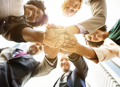 group of people holding hands thumbnail