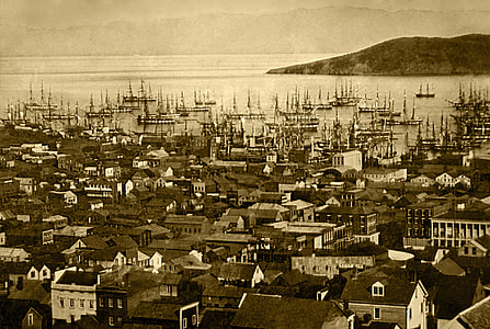 Port of San Francisco in 1851 in California thumbnail