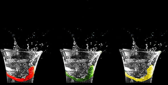 three glasses filled with water thumbnail